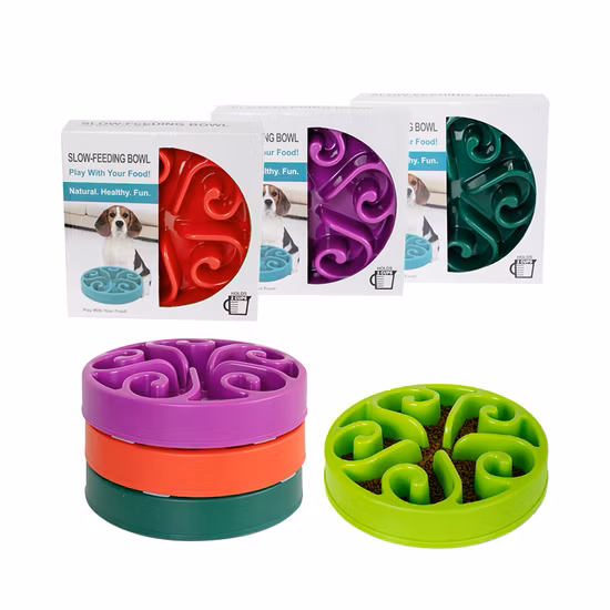 Interactive Durable Eco-Friendly PP Slow Feeder Pet Bowl