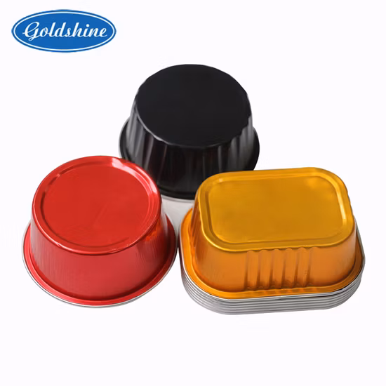 Small Takeaway Round Color Aluminum Foil Container for Baking Cake Bread
